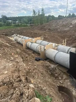 В деревне Ляхово продолжается капитальный ремонт плотины на безымянном ручье – притоке реки Востец